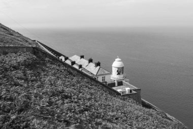 Foreland deniz fenerinin fotoğrafı Kuzey Devon sahilindeki Foreland Point 'te.