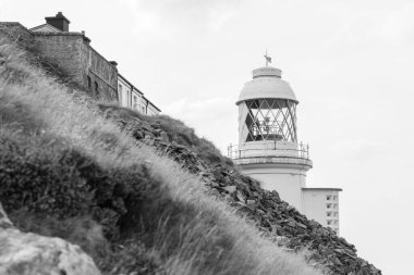 Foreland deniz fenerinin fotoğrafı Kuzey Devon sahilindeki Foreland Point 'te.