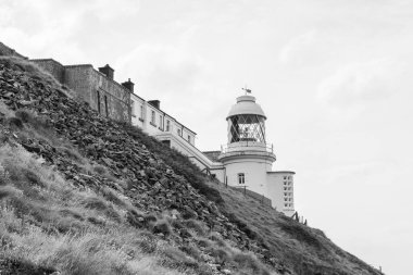 Foreland deniz fenerinin fotoğrafı Kuzey Devon sahilindeki Foreland Point 'te.