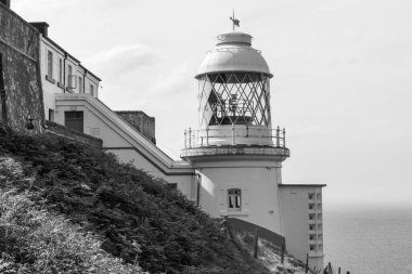 Foreland deniz fenerinin fotoğrafı Kuzey Devon sahilindeki Foreland Point 'te.