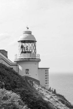 Foreland deniz fenerinin fotoğrafı Kuzey Devon sahilindeki Foreland Point 'te.