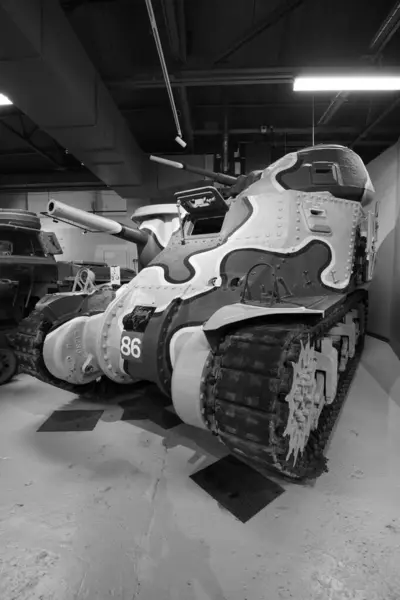 stock image Bovington.Dorset.United Kingdom.February 25th 2024.An M3 Grant tank from world war two is on show at the Tank Museum in Dorset