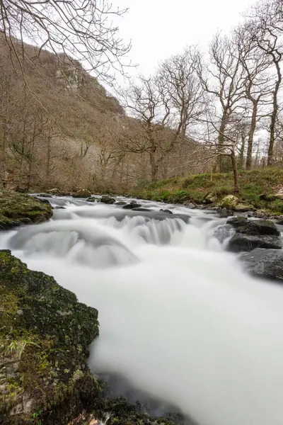 Stock image Long exposure of a waterfall on the East Lyn river at Watersmeet In Exmoor National Park