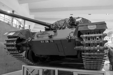 Bovington. Dorset. Birleşik Krallık. 25 Şubat 2024. Dorset 'teki Tank Müzesi' nde bir Centurion tankı sergileniyor.