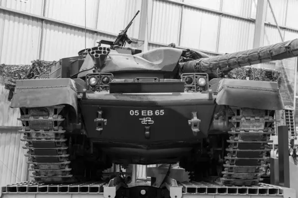 stock image Bovington.Dorset.United Kingdom.February 25th 2024.A Chieftan tank is on show at the Tank Museum in Dorset