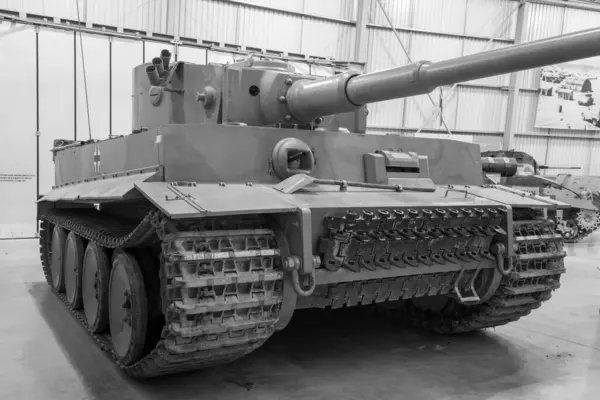 stock image Bovington.Dorset.United Kingdom.February 25th 2024.A Tiger tank from world war two is on show at the Tank Museum in Dorset