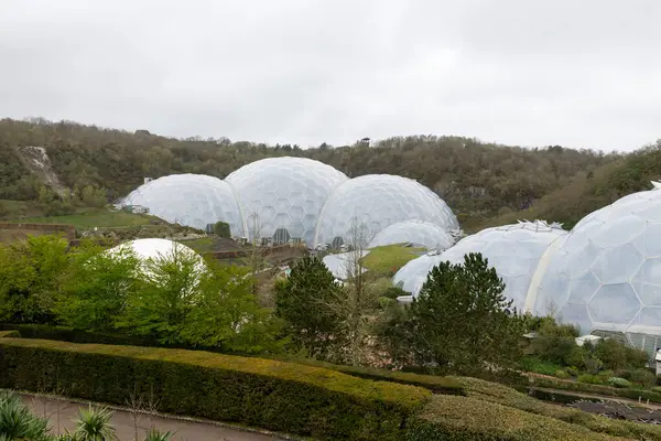 stock image Saint Blazey.Cornwall.United Kingdom.April 5th 2024.Photo of the biomes at the Eden Project in Cornwall