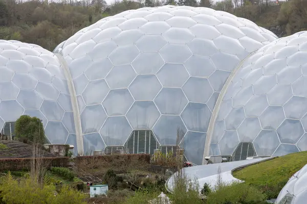 stock image Saint Blazey.Cornwall.United Kingdom.April 5th 2024.Photo of the biomes at the Eden Project in Cornwall