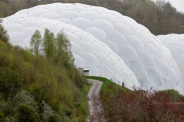 stock image Saint Blazey.Cornwall.United Kingdom.April 5th 2024.Photo of the biomes at the Eden Project in Cornwall