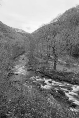 Doğu Lyn Nehri 'nin Exmoor Ulusal Parkı' ndaki Watersmeet Vadisi 'nden geçişi uzun sürdü.