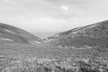 Kuzey Devon sahilindeki Foreland Point 'teki Güney Batı Sahil Yolu' nun manzara fotoğrafı.