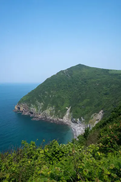 stock image Landscape photo of Little Hangman on the South West coastpath