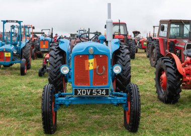 Low Ham.Somerset. Birleşik Krallık. 20 Temmuz 2024 Klasik traktör seçimi Somerset Steam and Country Show 'da sergileniyor.
