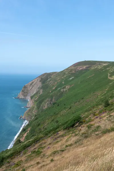 stock image View from Beacon Tor of Countisbury Hill in Exmoor National Park