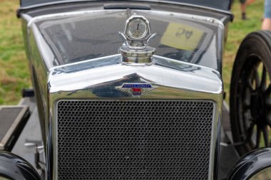 Low Ham.Somerset.Birleşik Krallık. 20 Temmuz 2024 1930 'dan Morris Cowley, Somerset Steam and Country Show' da sergileniyor.