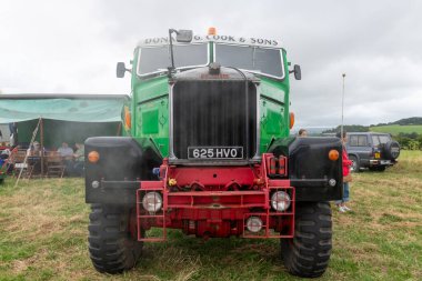 Low Ham.Somerset. Birleşik Krallık. 20 Temmuz 2024. 1960 'dan bir Scammell Dağcısı Somerset Steam and Country Show' da sergileniyor.
