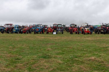 Low Ham.Somerset. Birleşik Krallık. 20 Temmuz 2024. Klasik traktörler ayakkabının üzerinde. Somerset Steam and Country Show.