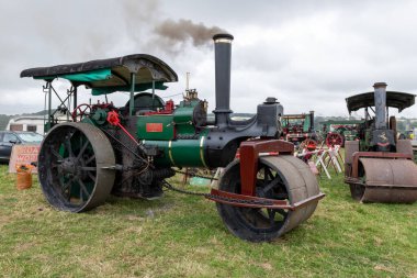 Low Ham.Somerset.Birleşik Krallık. 20 Temmuz 2024 A 1902 Aveling ve Porter 10 tonluk yol silindiri Trundle, Somerset Steam and Country Show 'da sergileniyor.