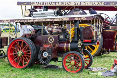 Low Ham.Somerset. Birleşik Krallık. 20 Temmuz 2024. Burrell 'in Lady Susan adlı motoru Somerset Steam and Country Show' da sergileniyor.
