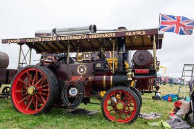 Low Ham.Somerset. Birleşik Krallık. 20 Temmuz 2024. Burrell 'in Lady Susan adlı motoru Somerset Steam and Country Show' da sergileniyor.