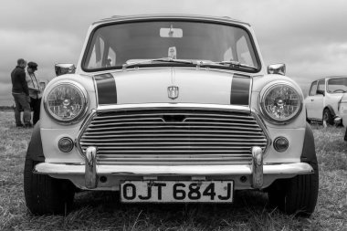 Low Ham.Somerset.Birleşik Krallık. 20 Temmuz 2024 İngiliz Leyland Mini 1971 'de Somerset buhar ve ülke gösterisinde.