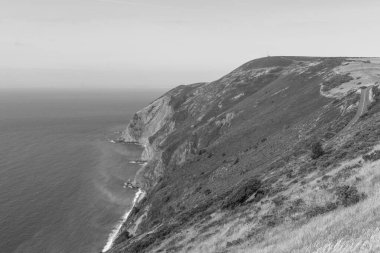 Exmoor Ulusal Parkı 'ndaki Countisbury Hill Beacon Tor' dan görüntü