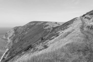 View from Beacon Tor of Countisbury Hill in Exmoor National Park clipart