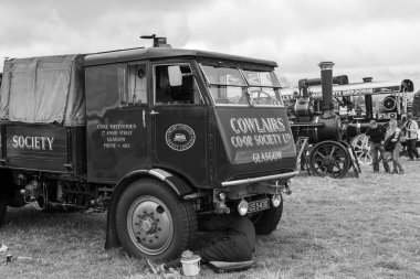 Low Ham.Somerset. Birleşik Krallık. 20 Temmuz 2024 1934 'ten kalma Sentinel S4 buharlı kamyonu Somerset Steam and Country Show' da sergileniyor.