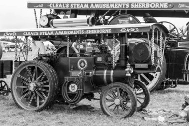 Low Ham.Somerset.United Kingdom.July 20th 2024.A Burrell showmans engine called Lady Susan is on show at the Somerset Steam and Country show clipart