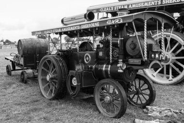 Low Ham.Somerset.United Kingdom.July 20th 2024.A Burrell showmans engine called Lady Susan is on show at the Somerset Steam and Country show clipart