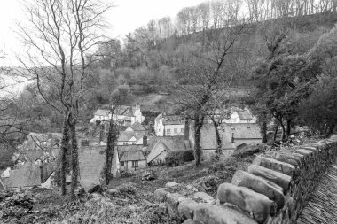 Clovelly. Devon. Birleşik Krallık. 19 Ocak 2024. Devon 'daki Clovelly Village' ın Kış Fotoğrafı.