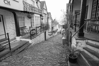 Clovelly.Devon.United Kingdom.January 19th 2024.Photo of the cobbled street at Clovelly village on the north Devon coast clipart