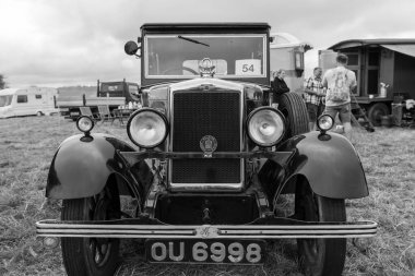 Low Ham.Somerset.Birleşik Krallık. 20 Temmuz 2024 1930 'dan Morris Cowley, Somerset Steam and Country Show' da sergileniyor.