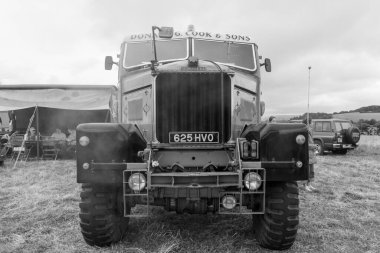 Low Ham.Somerset. Birleşik Krallık. 20 Temmuz 2024. 1960 'dan bir Scammell Dağcısı Somerset Steam and Country Show' da sergileniyor.
