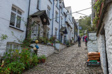 Clovelly. Devon. Birleşik Krallık. 28 Eylül 2024. Clovelly Köyü 'nün fotoğrafı. Kuzey Devon kıyısında.