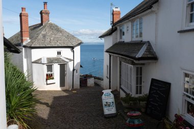 Clovelly. Devon. Birleşik Krallık. 28 Eylül 2024. Clovelly Köyü 'nün fotoğrafı. Kuzey Devon kıyısında.