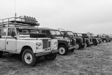 Low Ham.Somerset.United Kingdom.July 20th 2024.A selection of old Land Rovers are on show at the Somerset Steam and Country Show clipart