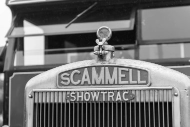 Low Ham.Somerset.United Kingdom.July 20th 2024.A Scammell showtrac from 1948 is on show at the Somerset Steam and Country Show clipart