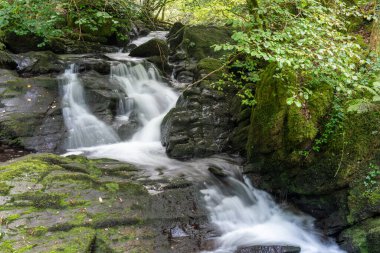 Exmoor Ulusal Parkı 'ndaki Watersmeet' te Hoar Oak Nehri 'nde uzun süre bir şelale görüldü.