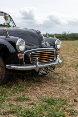 Haselbury Plucknet. Somerset. Birleşik Krallık. 17 Ağustos 2024.A Morris Minor kamyonet 1970 'ten kalma.