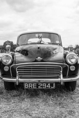 Haselbury Plucknet. Somerset. Birleşik Krallık. 17 Ağustos 2024.A Morris Minor kamyonet 1970 'ten kalma.