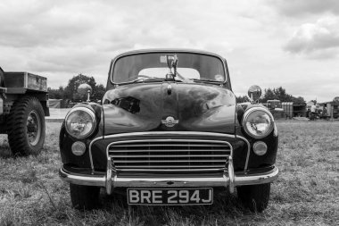 Haselbury Plucknet. Somerset. Birleşik Krallık. 17 Ağustos 2024.A Morris Minor kamyonet 1970 'ten kalma.