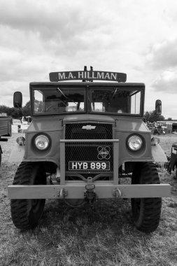 Haselbury Plucknet.Somerset.United Kingdom.August 17th 2024.A restored Chevrolet C15A  from 1944 is on show at a Yesterdays Farming event clipart