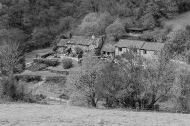 Tarr Steps. Somerset. Birleşik Krallık. 28. 2024 Tarr Farm Inn 'in Exmoor Ulusal Parkı Tarr Basamakları' ndaki fotoğrafı.