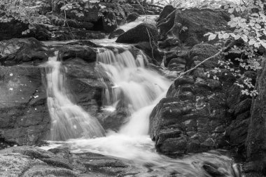 Exmoor Ulusal Parkı 'ndaki Watersmeet' te Hoar Oak Nehri 'nde uzun süre bir şelale görüldü.