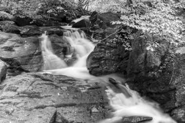 Exmoor Ulusal Parkı 'ndaki Watersmeet' te Hoar Oak Nehri 'nde uzun süre bir şelale görüldü.