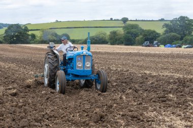 Haselbury Plucknet. Somerset. Birleşik Krallık. 17 Ağustos 2024 Fordson Super major restore edilmiş.