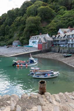 Clovelly. Devon. Birleşik Krallık. 28 Eylül 2024. Devon sahilinin kuzeyindeki Clovelly Köyü 'nden.