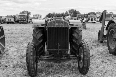 Haselbury Plucknet.Somerset.United Kingdom.August 17th 2024.A restored Standard Fordson is on show at a Yesterdays Farming event clipart