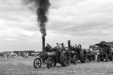 Haselbury Plucknet. Somerset. Birleşik Krallık. 17 Ağustos 2024.A 1907 Wallis ve Steevens çekici motoru.